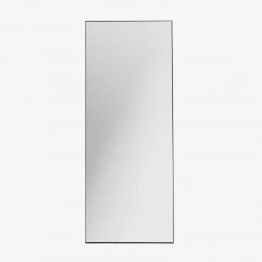 Aluminiowe Lustro Stojące 80x200 Cm Zastron Czarna - Sklum