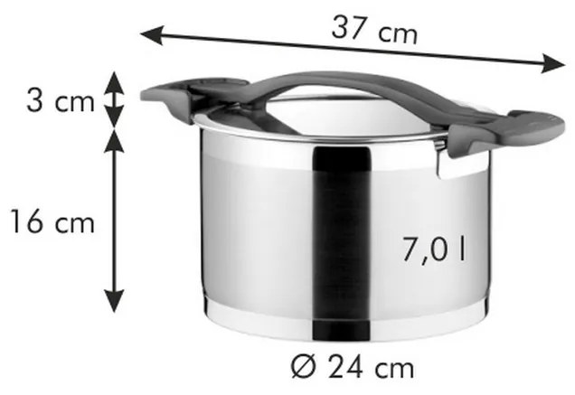 Tescoma ULTIMA garnek z pokrywką , 7 l, 7 l