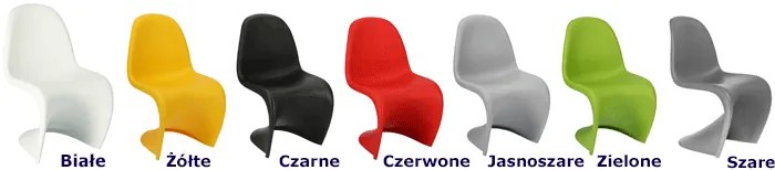 Białe designerskie krzesło profilowane - Alvine