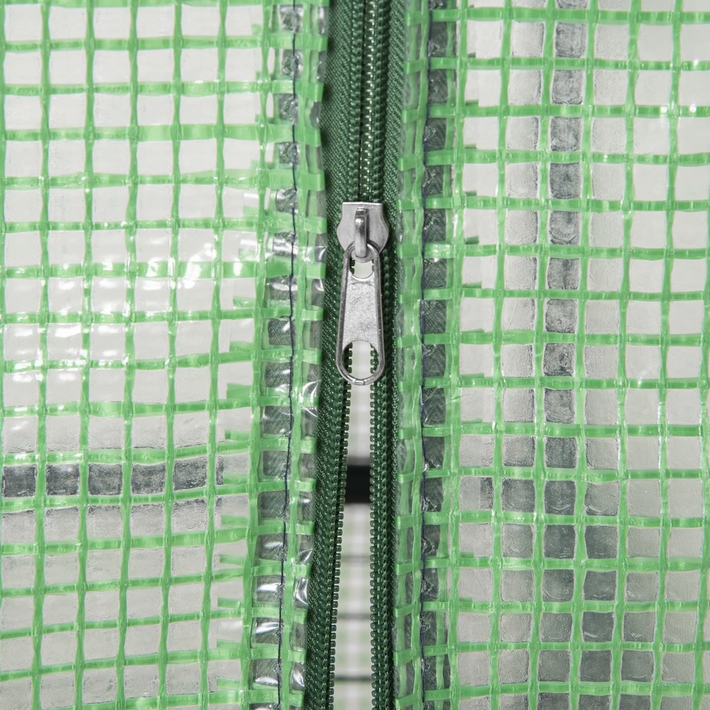 Outsunny Szklarnia Foliowa Cieplarnia na Pomidory 4 Półki Ochrona Roślin Kolor Ciemnozielony 69x50x160cm | Aosom PL