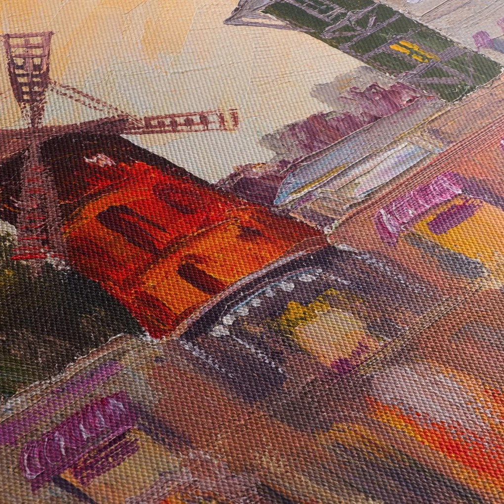 Obraz - Moulin Rouge, Paryż, Francja (z zegarem) (90x30 cm)