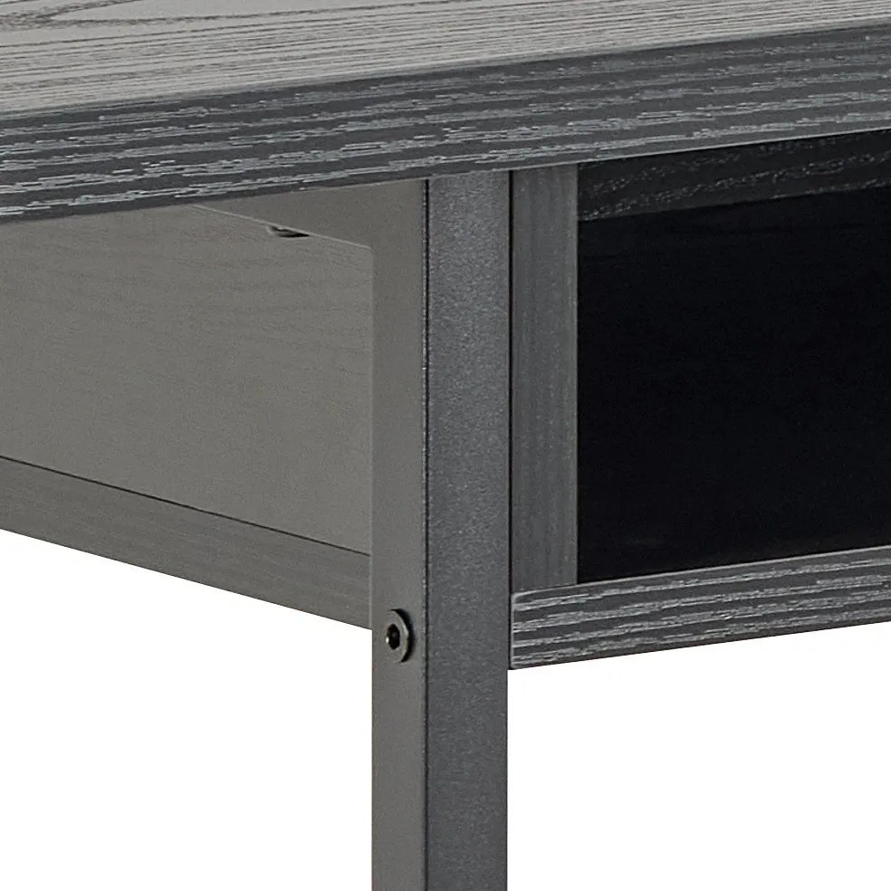 Czarna konsola w dekorze jesionu 40x140 cm Darlington – Actona