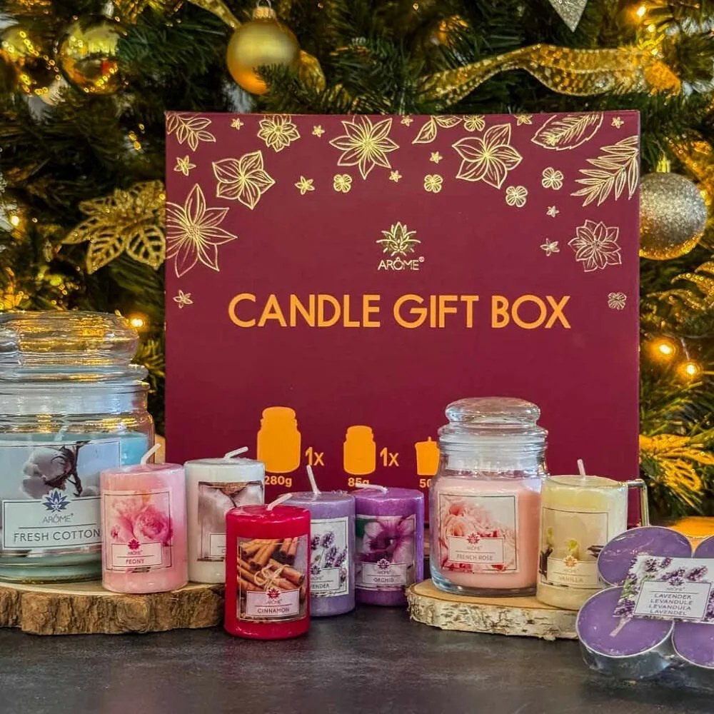 ARÔME Zestaw upominkowy świec, 9 zapachów