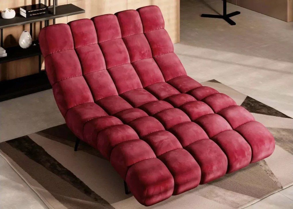Nowoczesny szezlong pikowany Del 120 chesterfield do salonu