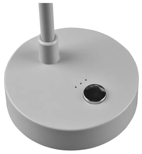 Jasnoszara lampa stołowa LED ze ściemniaczem (wys. 28 cm) Lenny – Trio