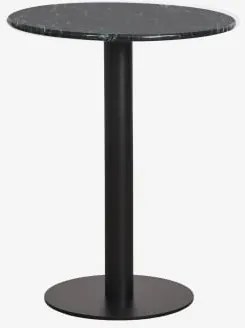 Okrągły Barowy Stół Z Naturalnego Kamienia Xiren Ø60 Cm & Czarny & Zielony Marmur Big Flower - Sklum