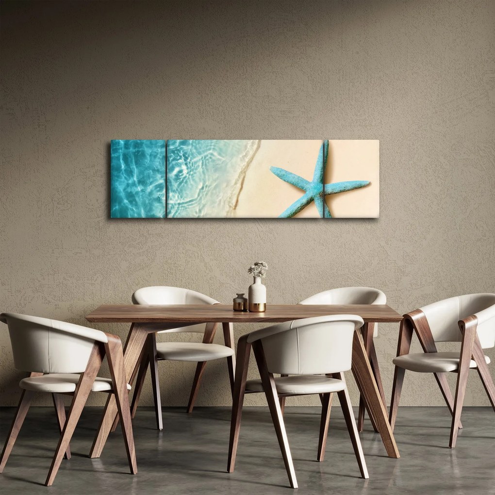 Obraz - Rozgwiazda na plaży (170x50 cm)