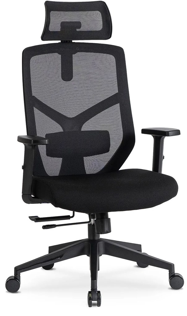 Fotel Biurowy Ergonomiczny Obrotowy BENTO Czarny Nowoczesny