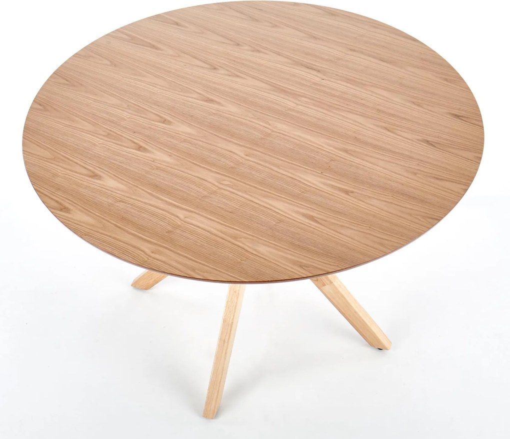 Stół z okrągłym blatem na giętych nogach Nicolas