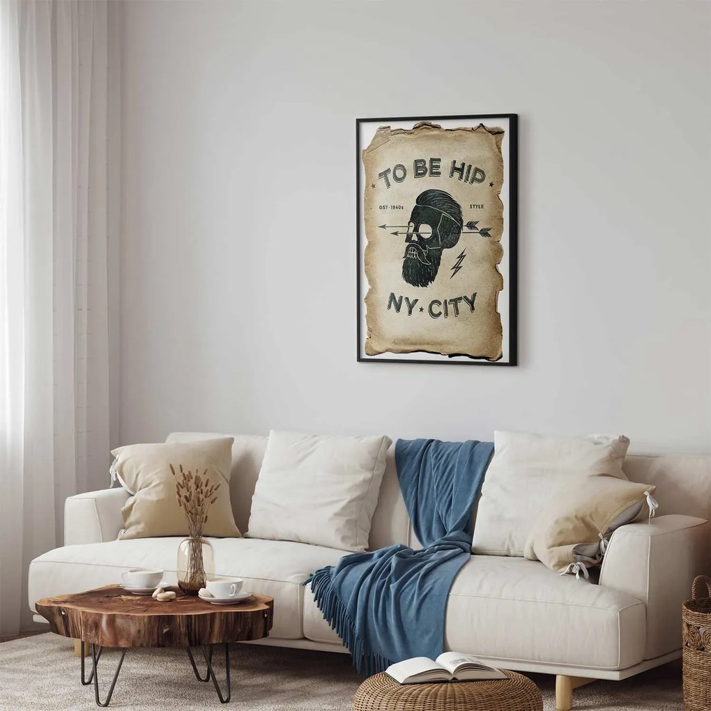 Plakat To be hip 21x30 cm z ramą czarną bez marginesu ARTGEIST B