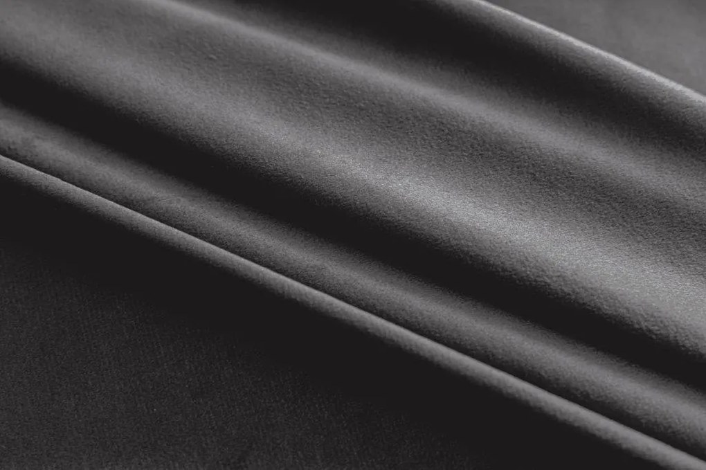 Jasnoszara zasłona zaciemniająca VELVET 140x250 cm Zawieszanie: Taśma z wiązaniami
