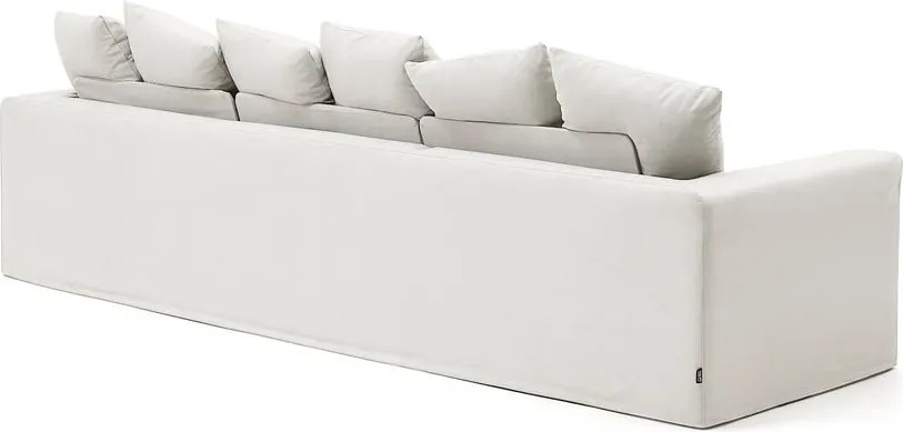 Biała lniana sofa 340 cm Nora – Kave Home