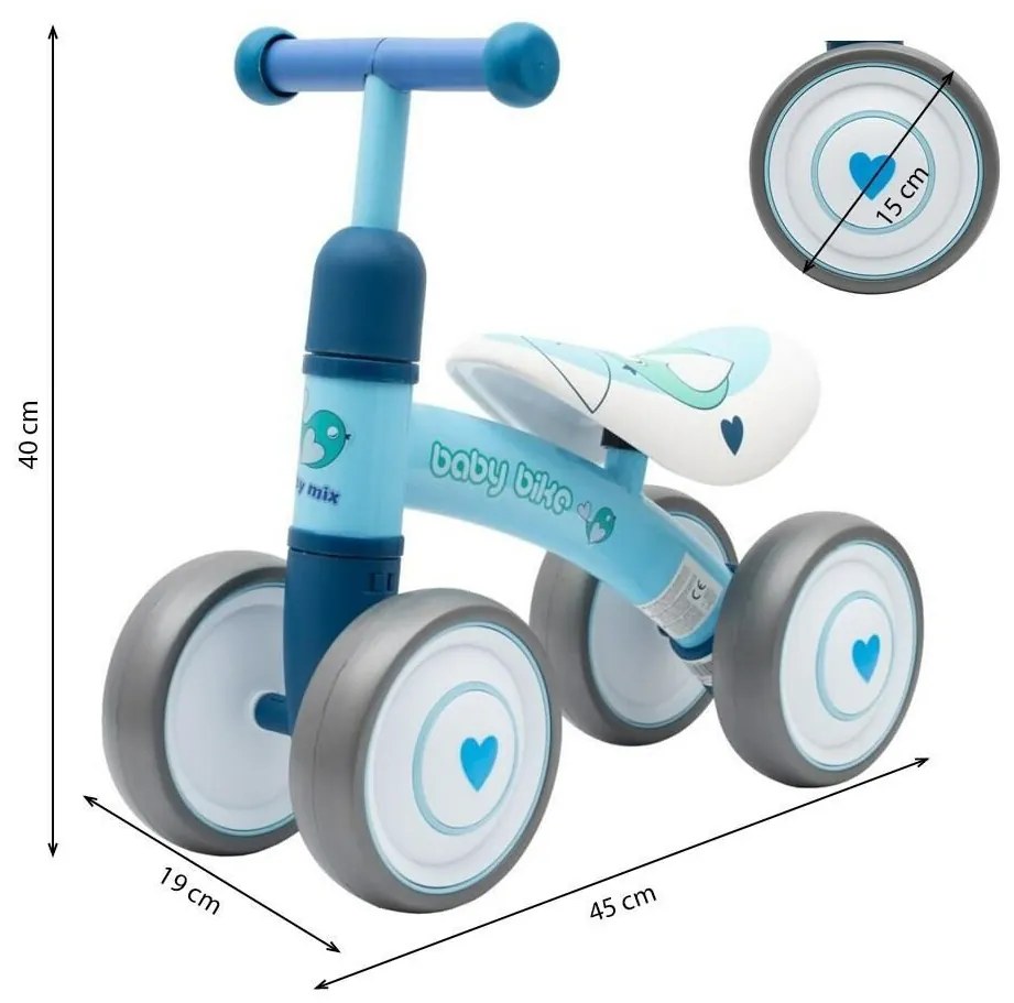 Baby Mix Odpychacz dla dzieci Baby Bike Fruit, zielony