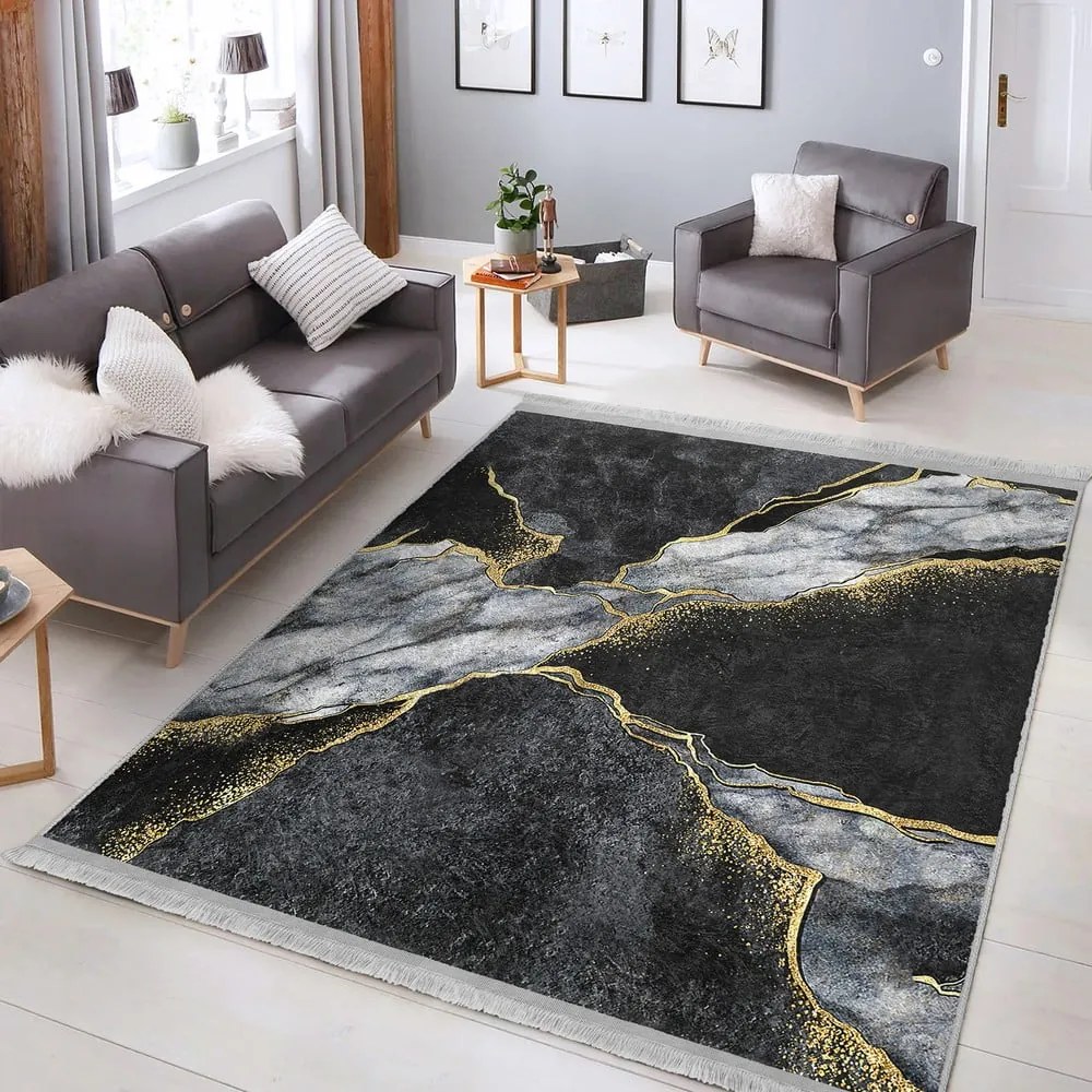 Czarny chodnik 80x200 cm – Mila Home