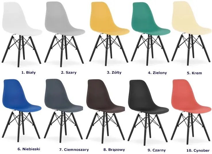 Komplet szarych krzeseł minimalistycznych 4 szt.  - Sopi 3S