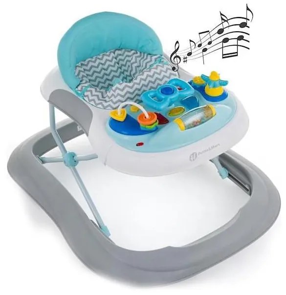 PETITE&MARS - Chodzik dla dzieci z muzyką MONTY niebieski