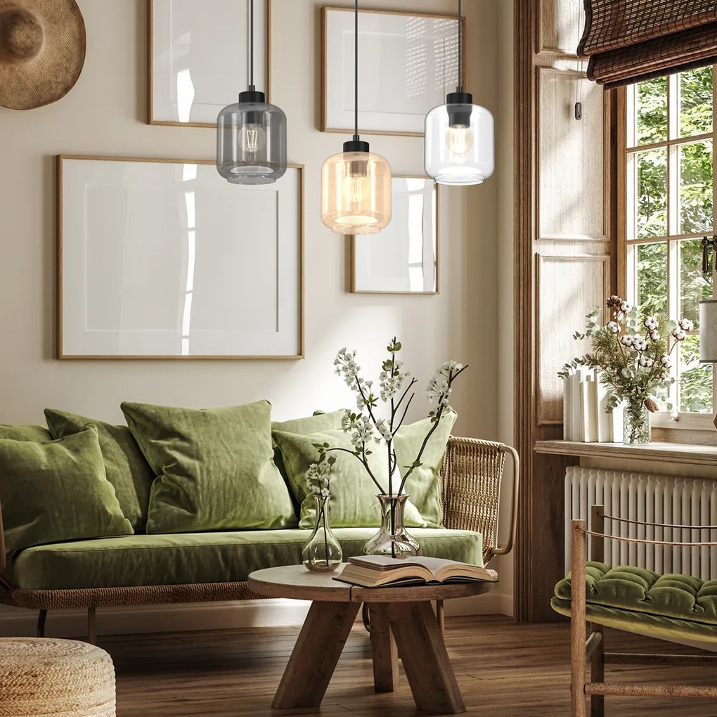 Lampa wisząca SOMBRA MIX 3xE27, potrójna, 3 klosze, na listwie