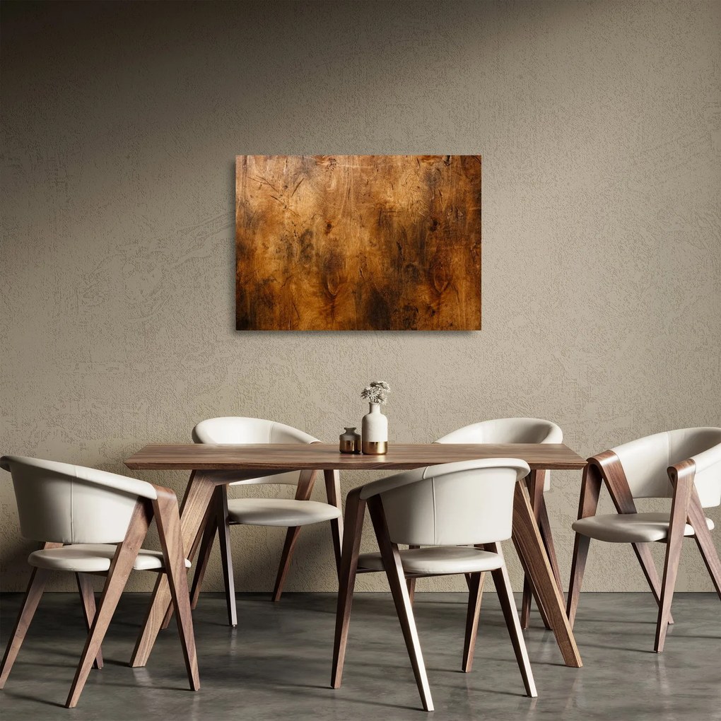 Obraz na szkle - Detal drewna (70x50 cm)