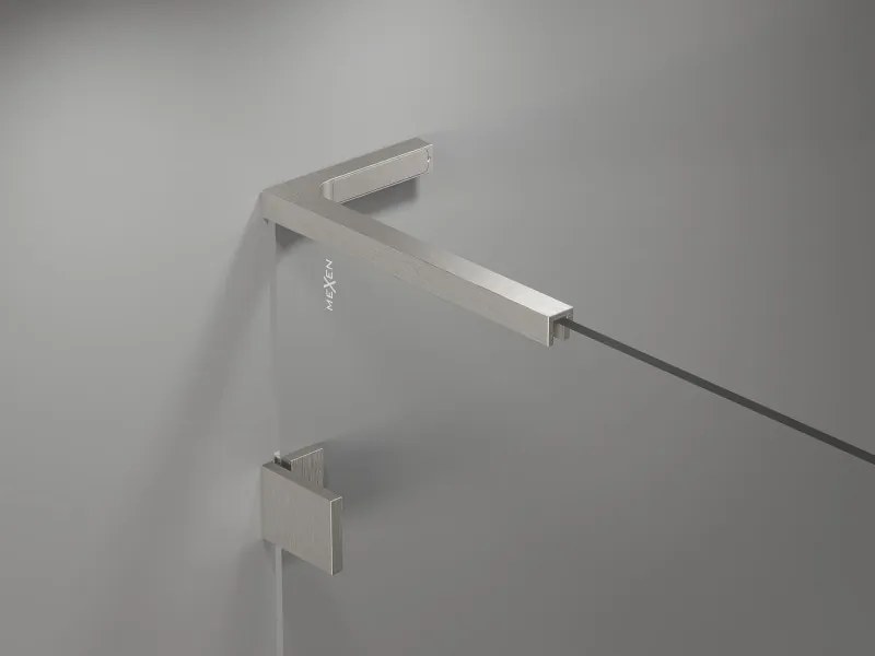 Mexen Lunar L ścianka prysznicowa Walk-in lewa 80 x 200 cm, transparent 8 mm, nikiel szczotkowany - 830L-080-000-97-00-L