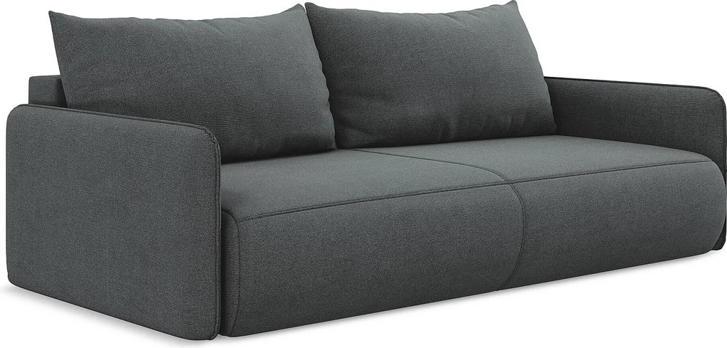 Kanapa 3-osobowa z funkcją spania - z tkaniny strukturalnej - szary - NANEA