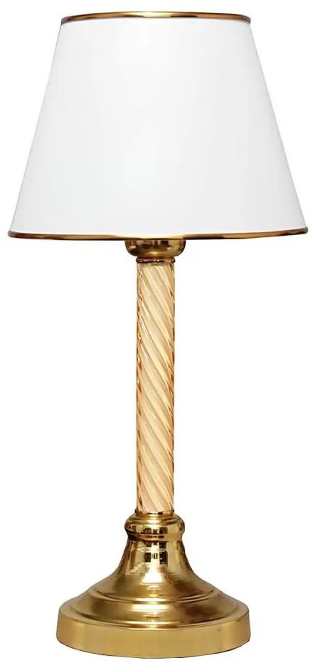Lampa stołowa AYD 1xE27/40W/230V biała/złota