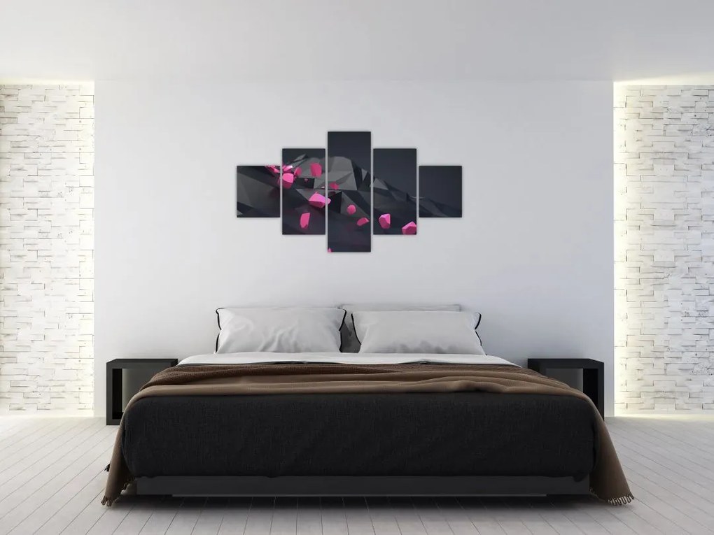 Obraz abstrakcji 3D (125x70 cm)