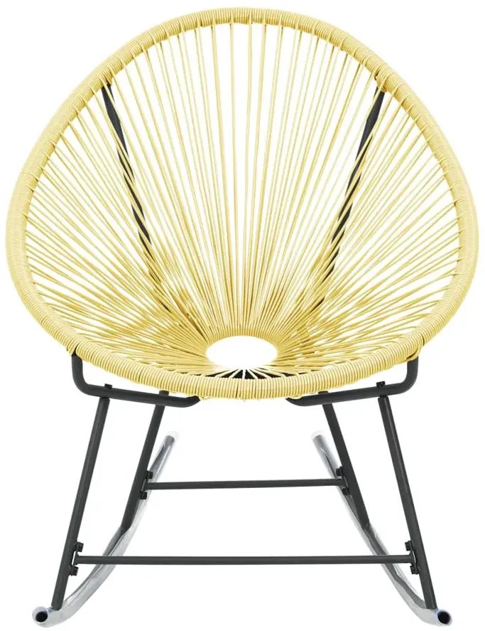 Beżowe bujane krzesło ogrodowe typu acapulco N9-C23