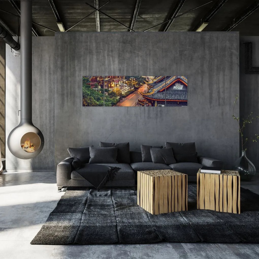 Obraz - Qintai Road, Chengdu, Chiny (170x50 cm)