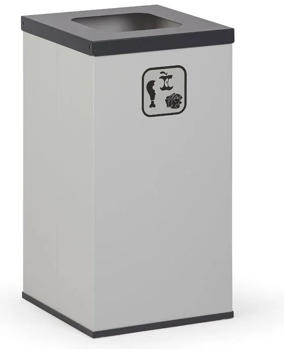 Wewnętrzny kosz do segregacji śmieci, 50 l, uchwyt na worek, szary/czarny