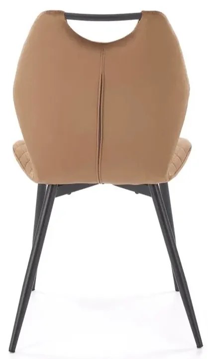 Krzesło tapicerowane K569 VELVET beżowe HALMAR