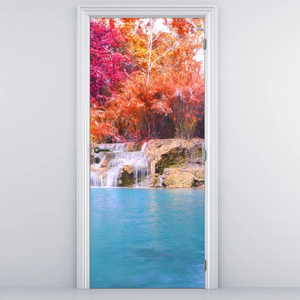 Fototapeta na drzwi - Turkusowa laguna (95x205cm)