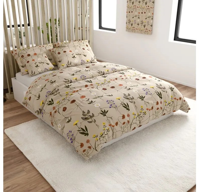 PrzytulneMieszkanie.pl PrzytulneMieszkanie.pl Czeska pościel HERBAR BLEND beżowa Rozmiar pościeli: 70 x 90 cm | 140 x 200 cm