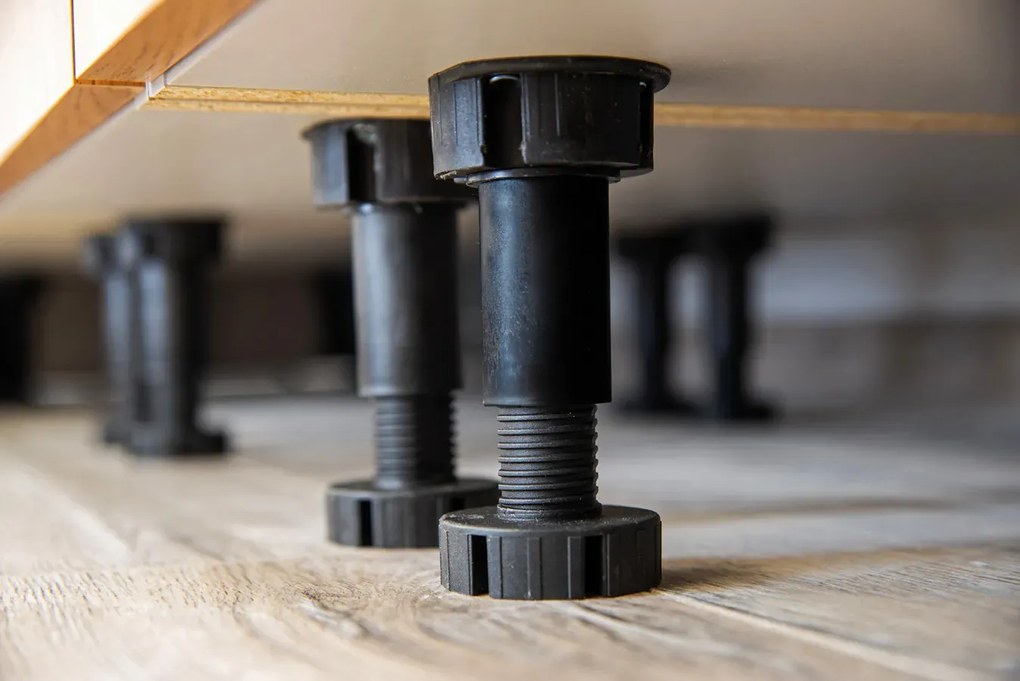 Szafka kuchenna cargo z koszem dąb artisan - Dantis 3X 15 cm