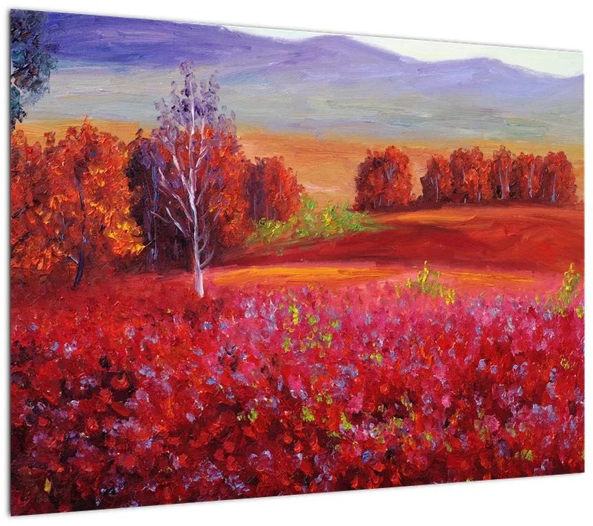 Obraz czerwonego krajobrazu (70x50 cm)