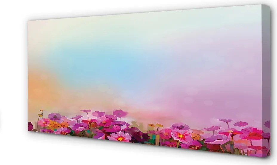 Zdjęcie na płótnie Kwiatki na Tle Nieba