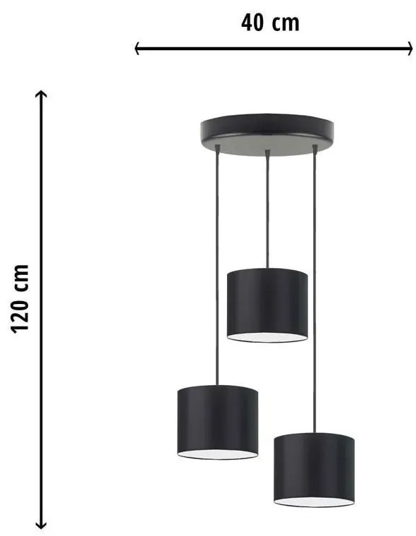 Okrągła lampa wisząca na chromowanym stelażu - N1-E63