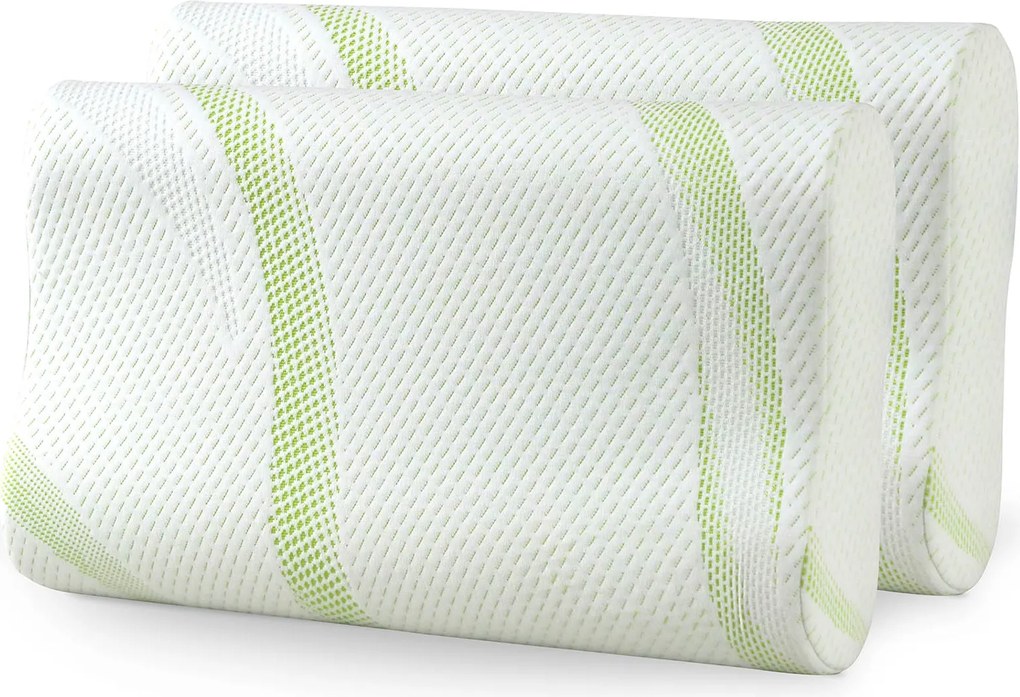 Zestaw poduszek anatomicznych MEMORY FOAM 2 szt 30x50 Aloe Vera Dormeo 30x50 cm