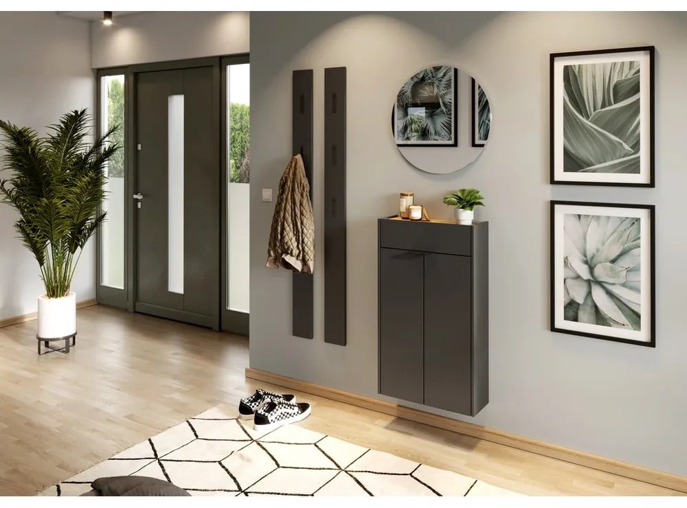 Antracytowa szafka 56x97x22 cm Ameca – Germania