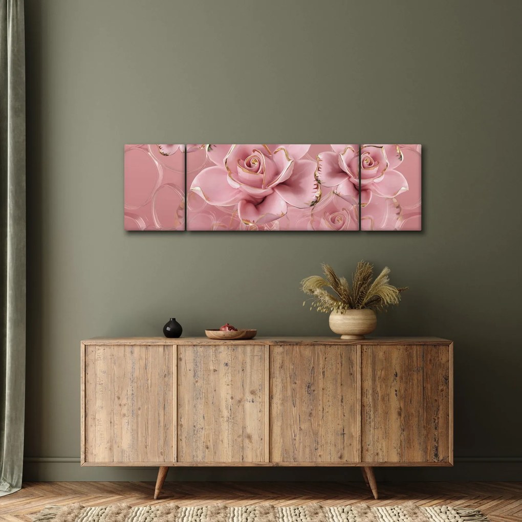 Obraz - Dekoracje kwiatowe (170x50 cm)