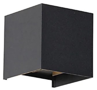 Kinkiet zewnętrzny czarny z LED 2-światła IP54 - Edwin