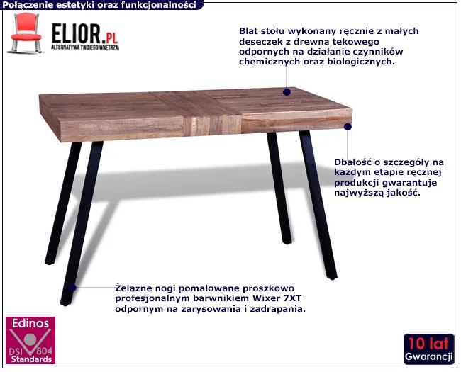 Stół z drewna tekowego D6-F86