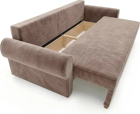 Sofa z Funkcją Spania RELON Beżowa Nowoczesna