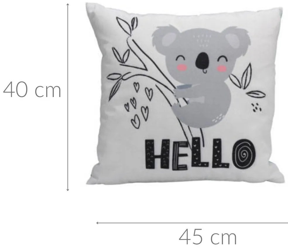 Poszewka na poduszki do pokoju dziecięcego RAWR, 45 x 40 cm