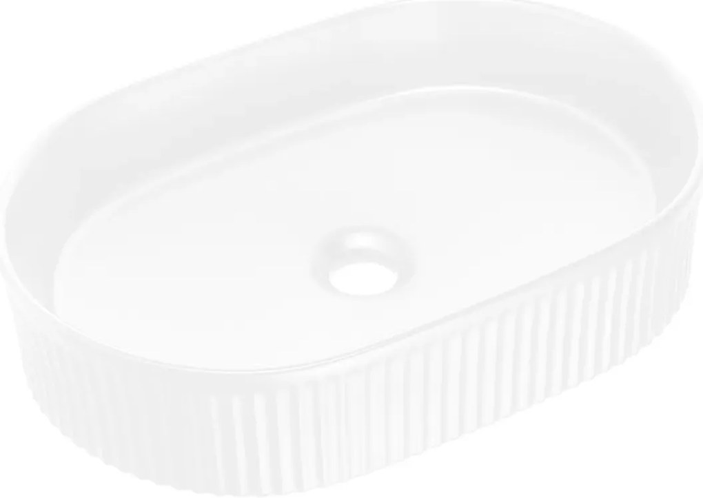 Biała owalna umywalka ceramiczna - Nifo 4X