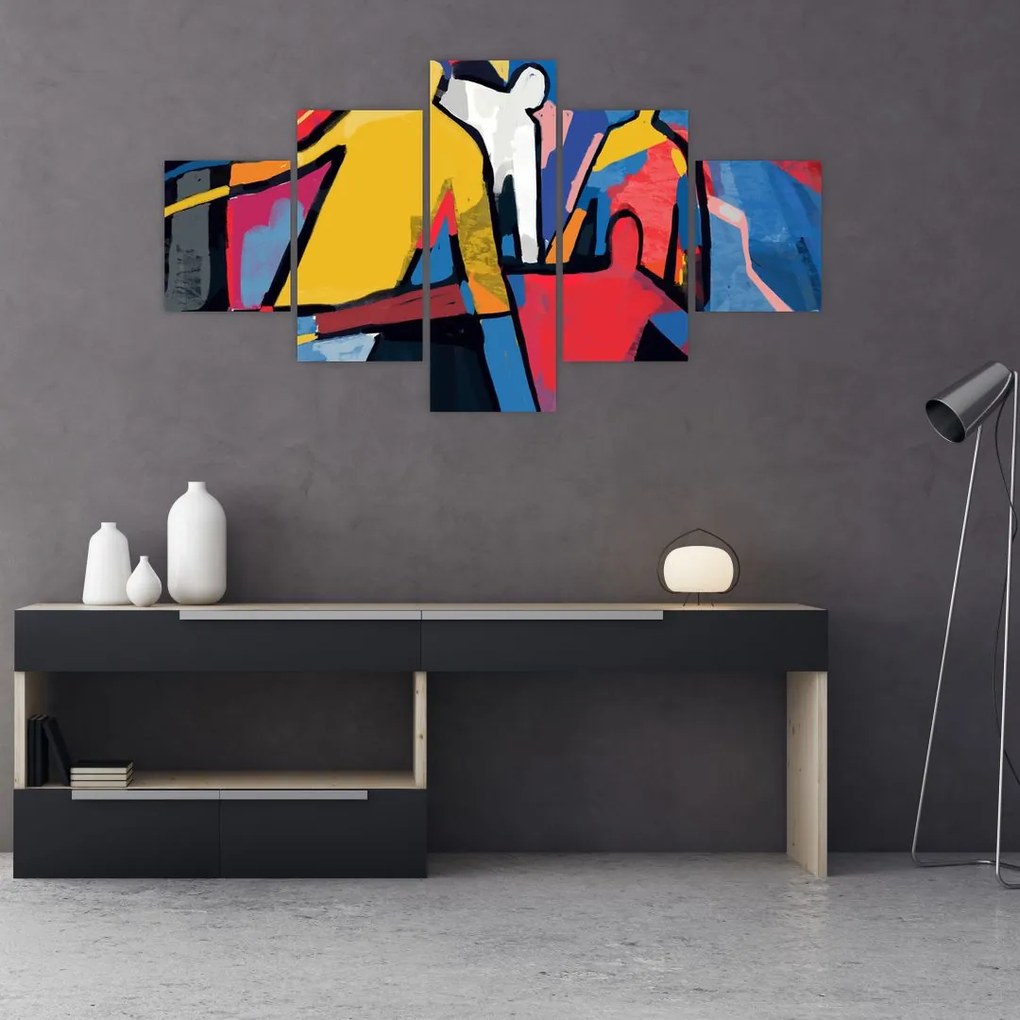 Obraz - Abstrakcja mężczyzn (125x70 cm)