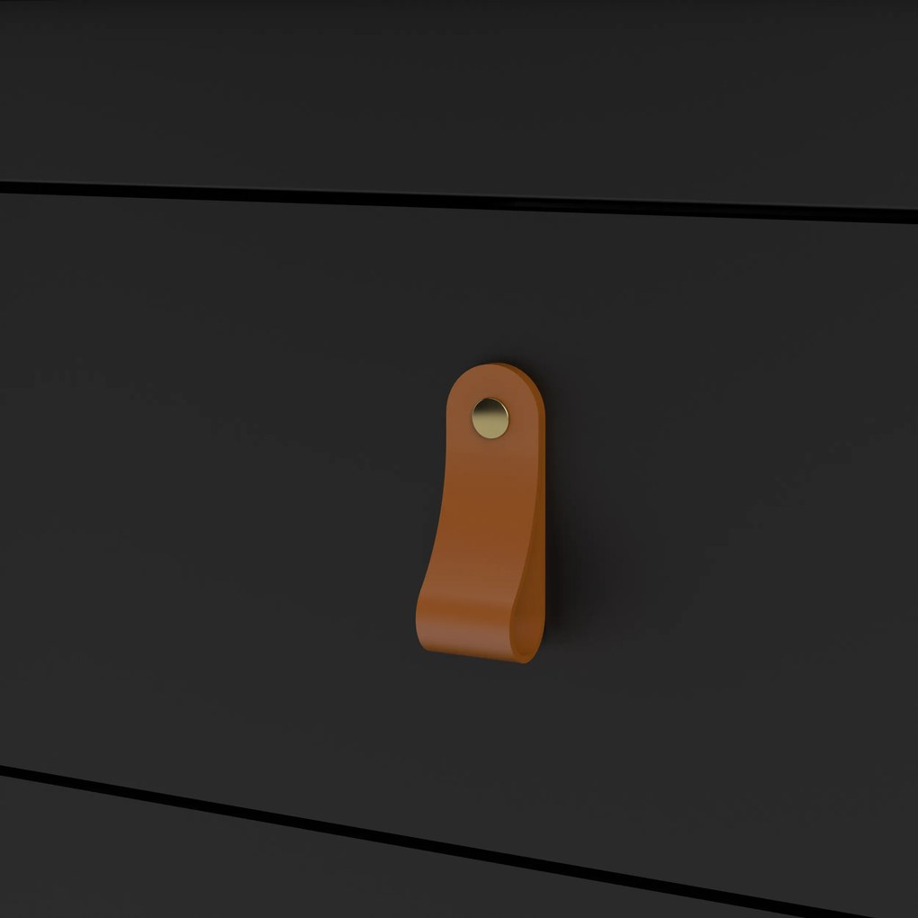 Szafka nocna z szufladami Madrid czarny mat