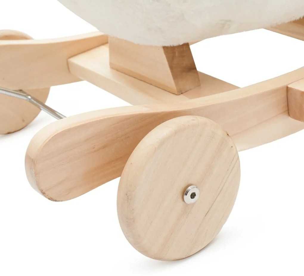 Baby Mix Huśtawka z kółkami i melodiami Łabędź biały, 61 x 32 x 52 cm