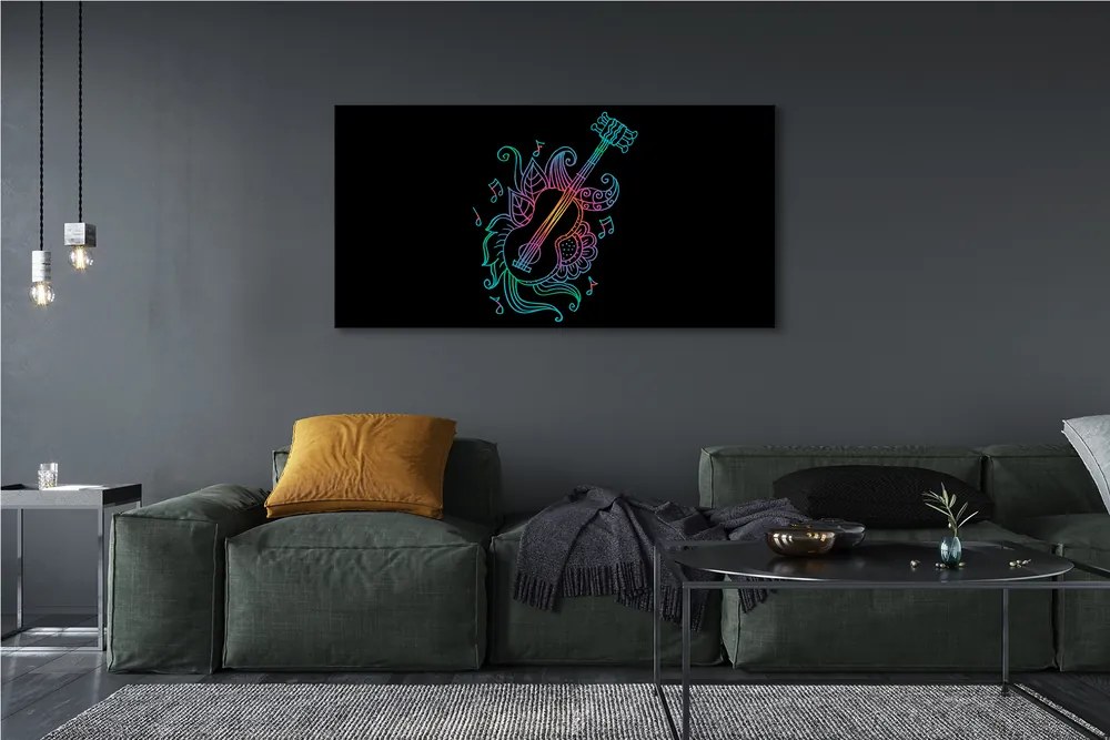 Zdjęcie na płótnie Barwna Melodia Na Strunach