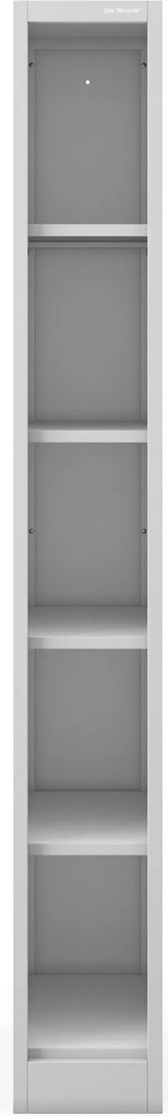 Regał metalowy wąski, archiwizacyjny na dokumenty szary: TIM 250 x 1850 x 450 mm