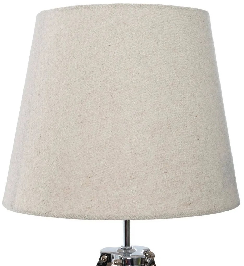 Lampa stołowa na trójnogu, drewniana, 58 cm